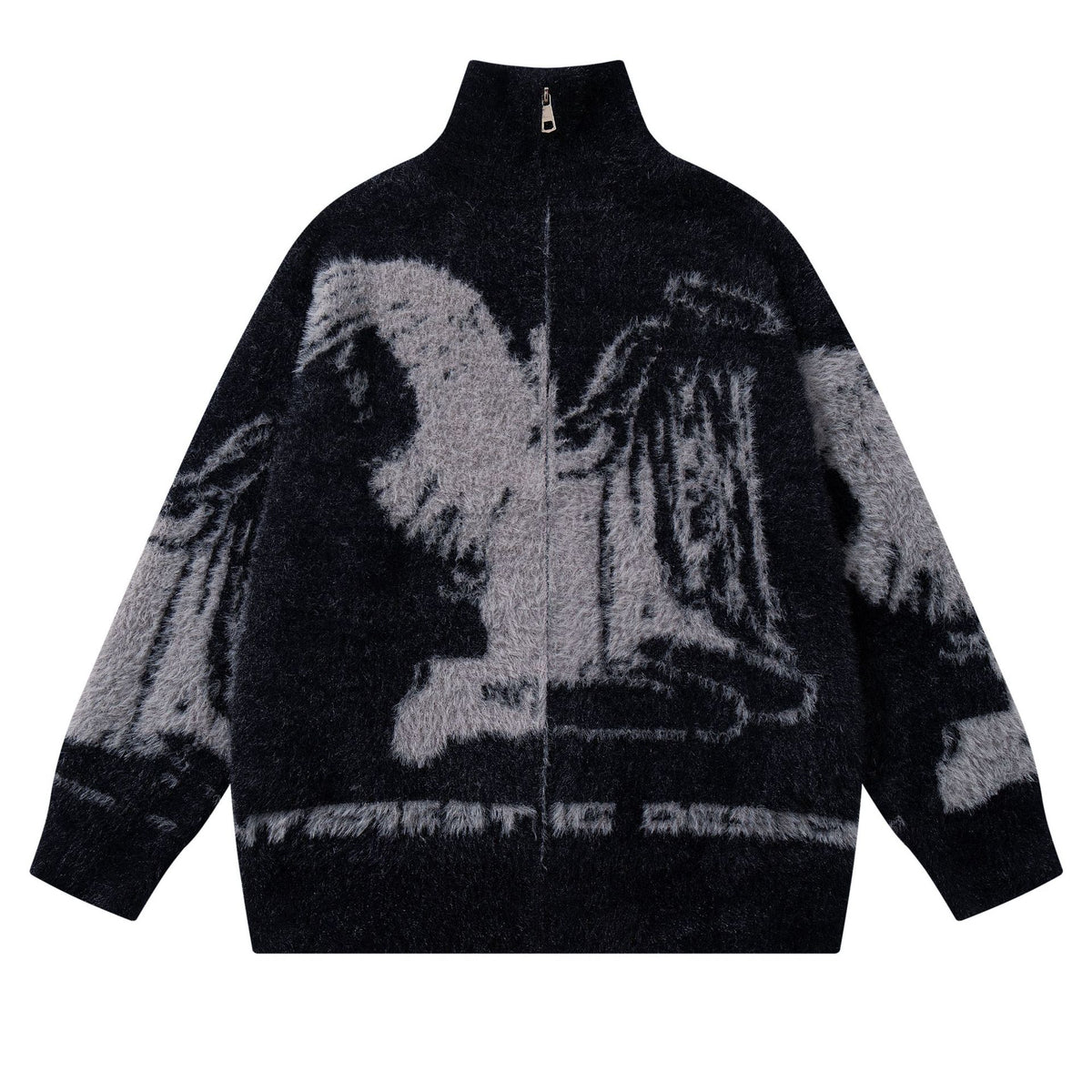 Sweat oversize demi-zip Dark Angel – Ange gothique