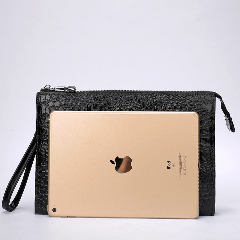 Pochette Homme en Cuir Croco – Dandy des Ombres