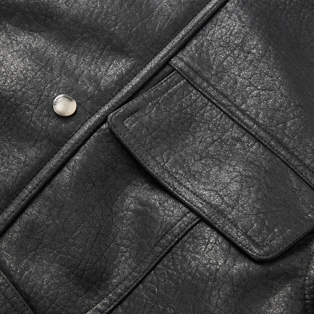 Blouson Nocturne Homme à Col Montant – Héritier des Ombres