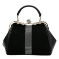 Sac à main noir baroque – Élégance nocturne