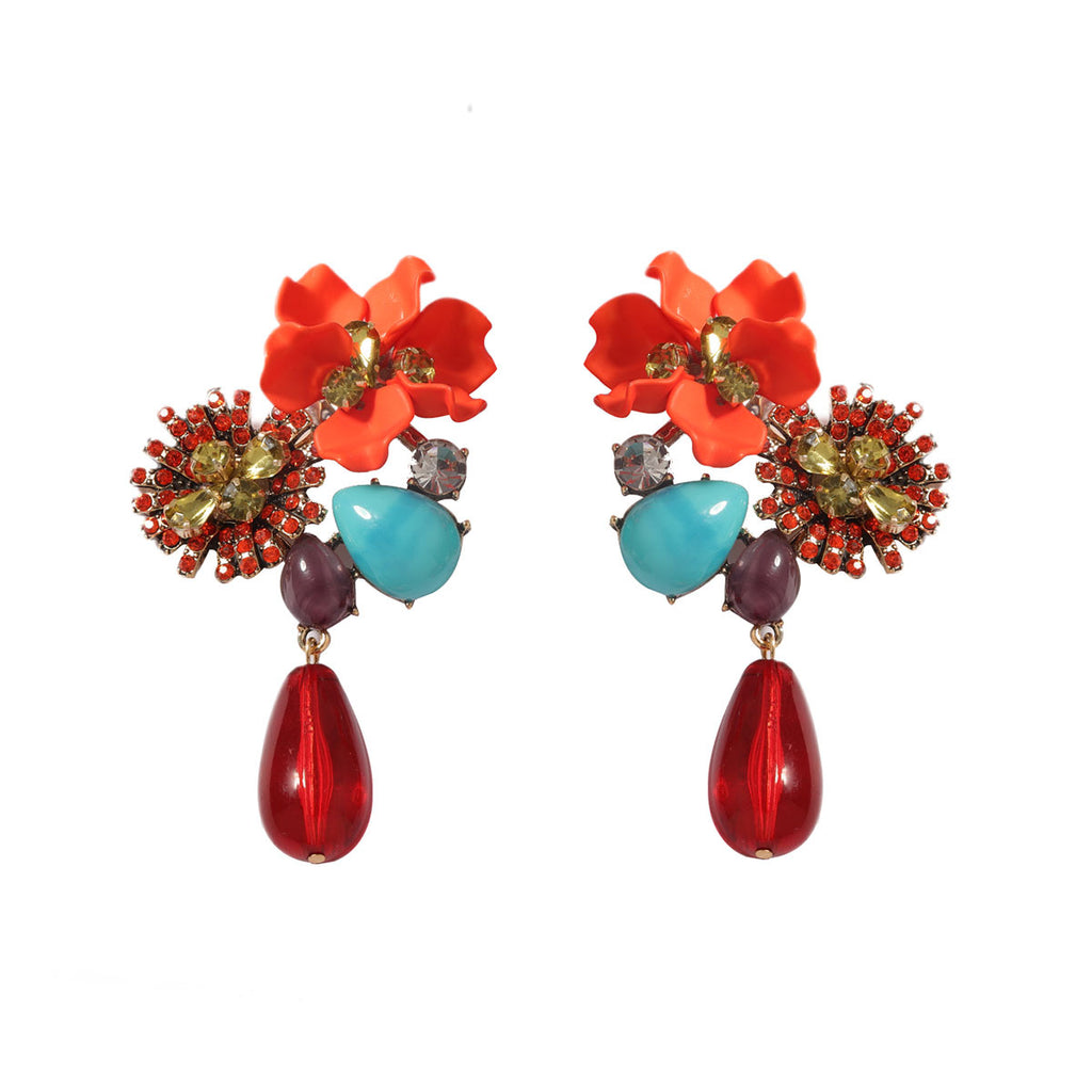 Les Fleurs de Salem – Boucles d’Oreilles Goutte Écarlate