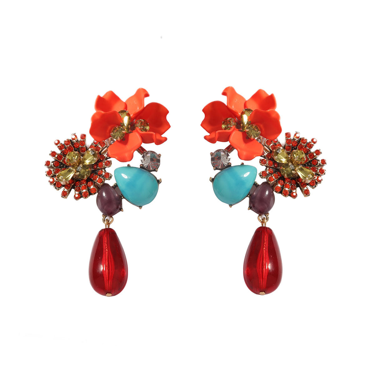 Les Fleurs de Salem – Boucles d’Oreilles Goutte Écarlate
