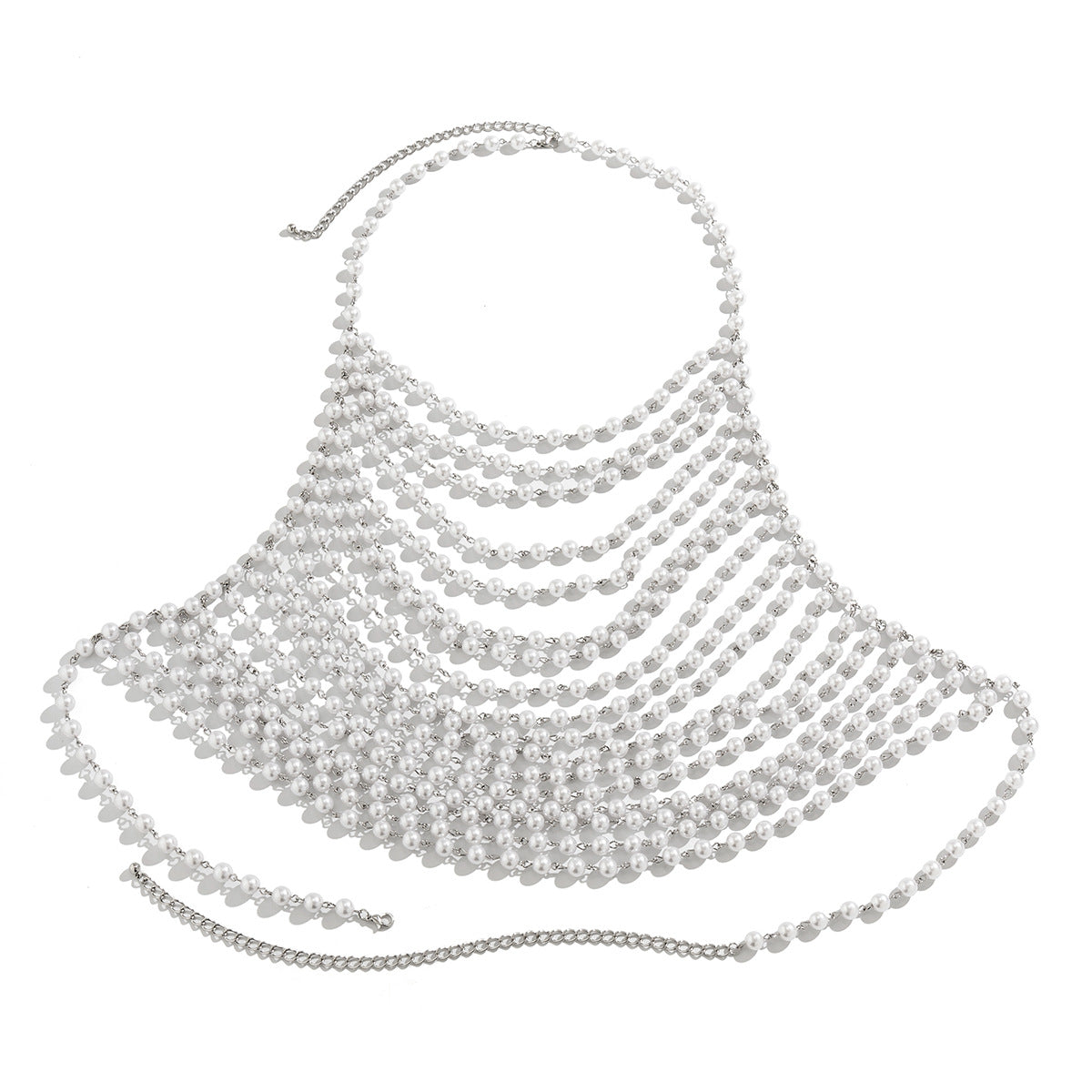 Parure de corps en perles – Drapé gothique Sirène des Abysses