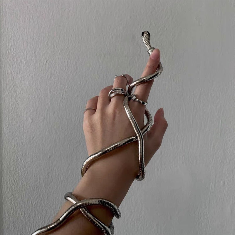 🐍 The Serpent's Embrace — Silver Snake Necklace