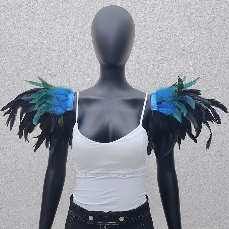Épaulières de Plumes – Ailes du Cabaret Noir