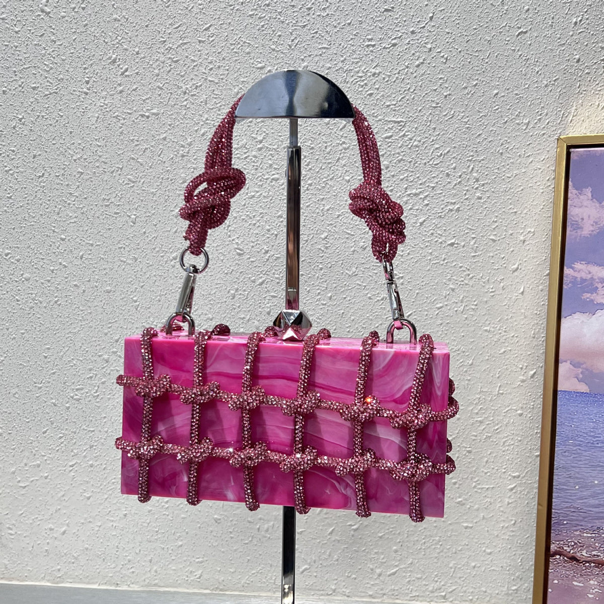 Sac Cristal des Profondeurs – Minaudière Tressée Sirène