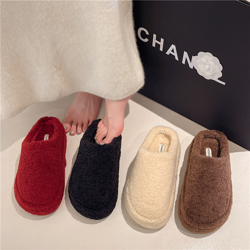 Mules Fourrées Velours des Ombres