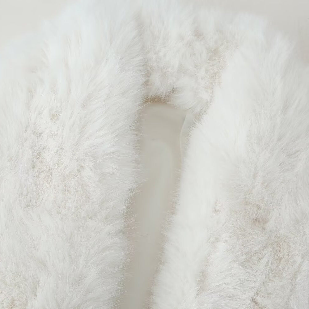Manteau Impérial d’Hiver – Long Col Fourrure & Taille Ceinturée