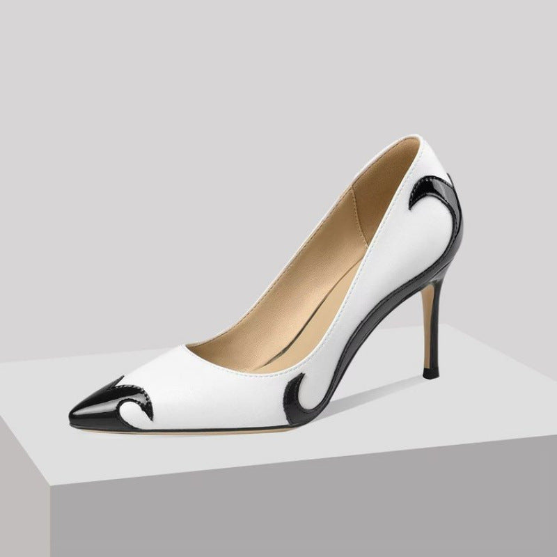 Ice Queen Stilettos – Two-Tone Satin with Stiletto Heel