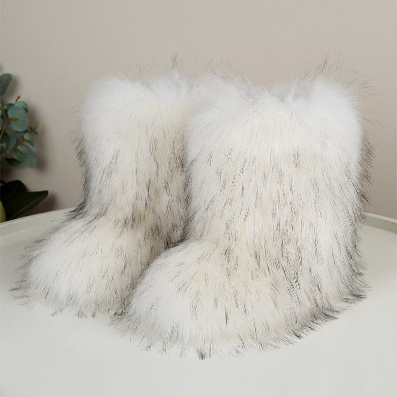 Bottes fourrées d’hiver – Effet fourrure & doublure chaude
