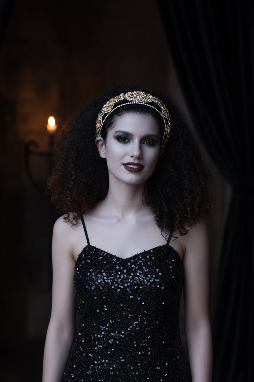 Joyau des Nuits Baroques — Serre-tête Orné de Strass