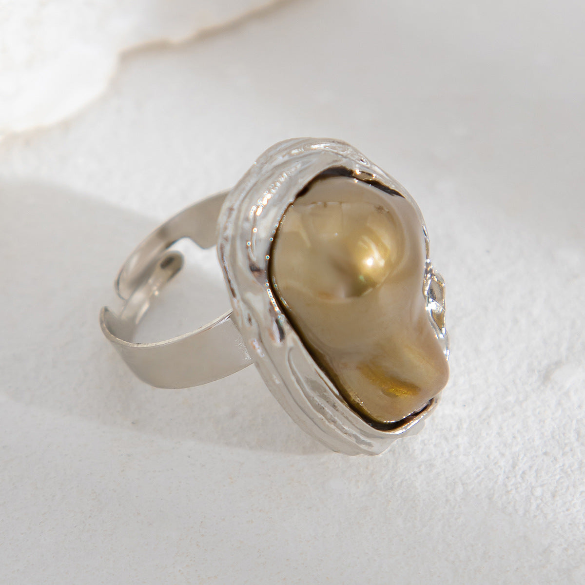 Enchanted Pearls — Irregular Baroque Ring