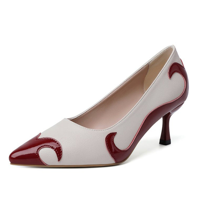 Ice Queen Stilettos – Two-Tone Satin with Stiletto Heel