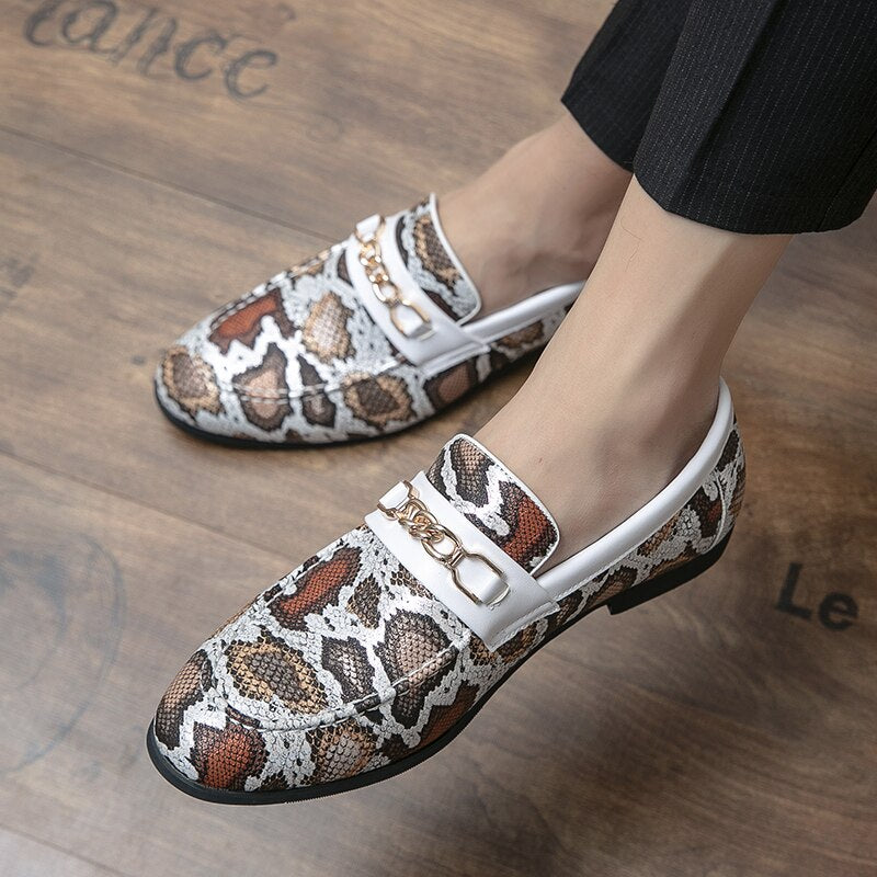 Mocassins Reptile du Dandy Noir –
