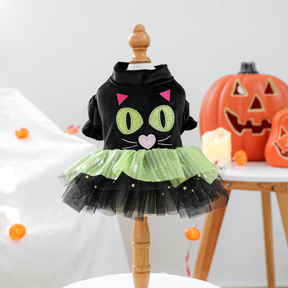 Petite Sorcière de Salem — Robe Halloween en Tulle pour Chien & Chat
