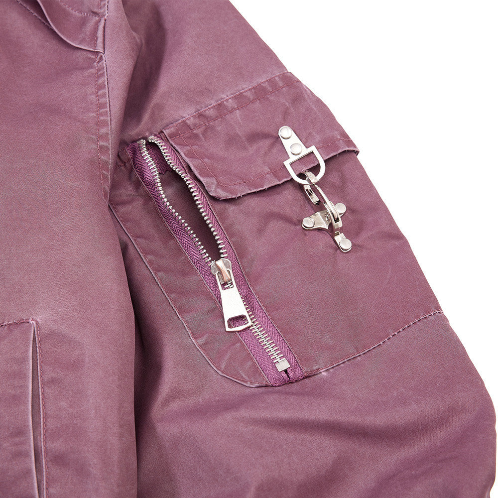 Blouson bomber gothique homme à fermoirs métalliques