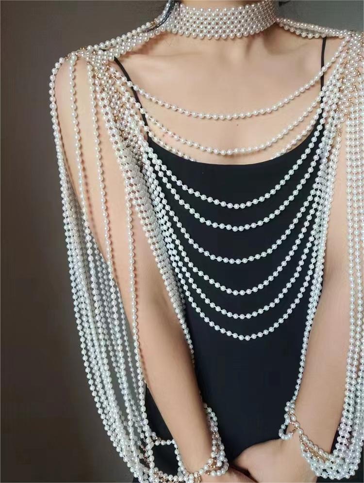 Parure de Corps Perles de Minuit – Drapé Impérial
