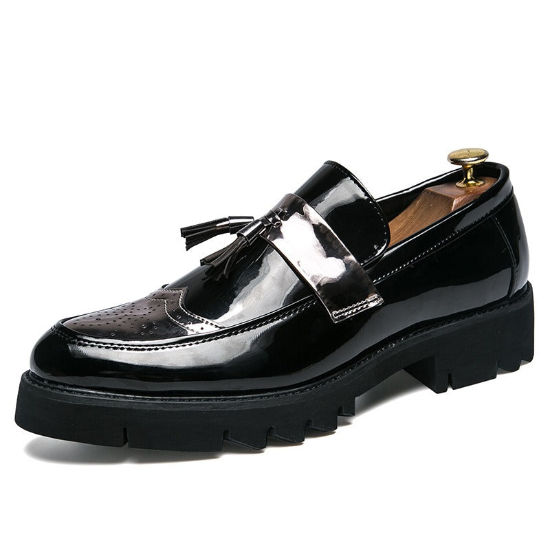 Mocassins Dandy des Ombres – Cuir Brillant & Pampilles