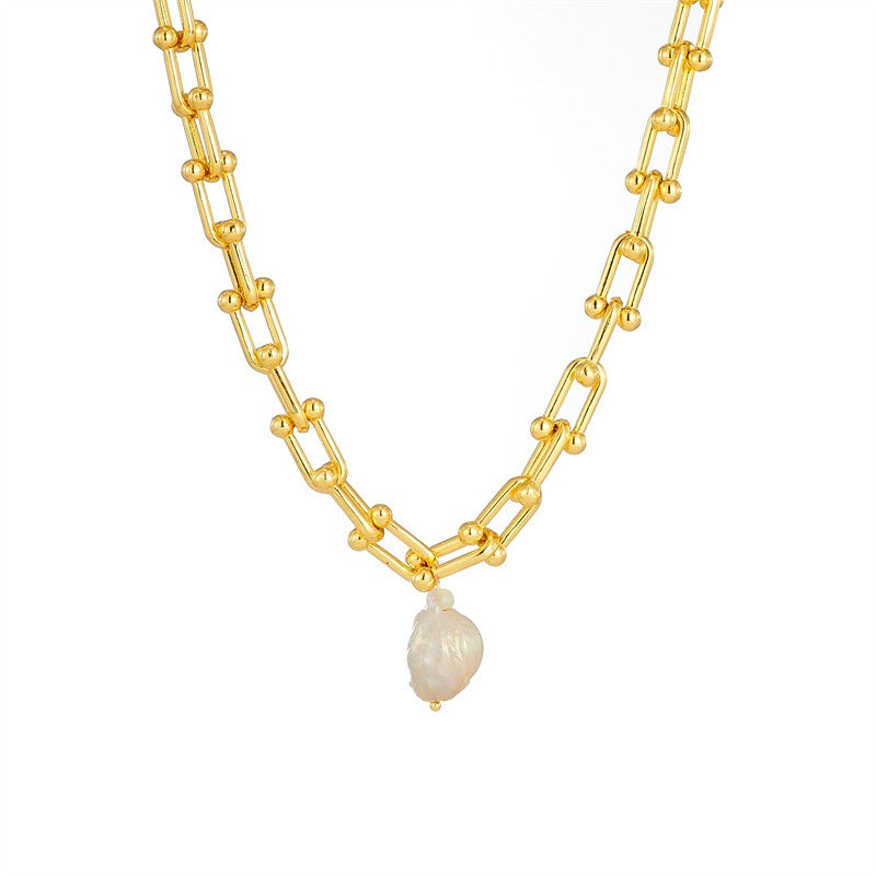 Collier Le Secret de l’Impératrice – Perles Baroques & Or