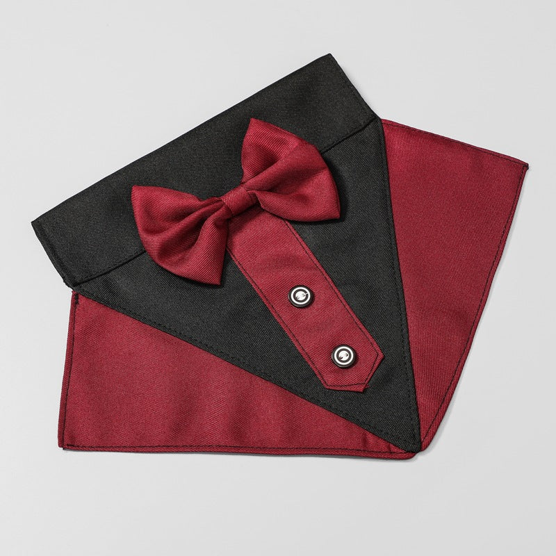 🐾 Le Petit Gentleman des Ombres – Bandana Smoking pour Chien