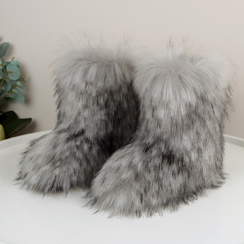 Bottes fourrées d’hiver – Effet fourrure & doublure chaude