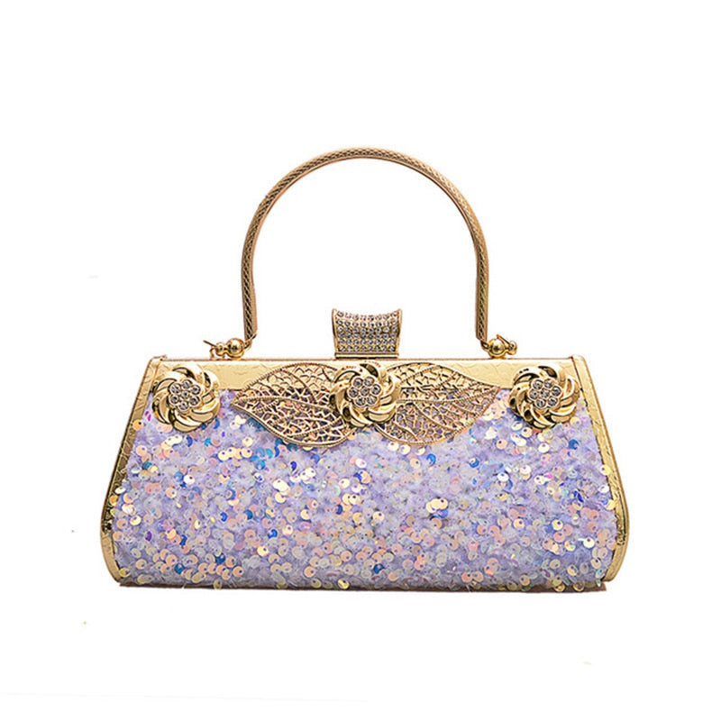 Clutch Baroque à Sequins & Cristaux – Éclat Nocturne