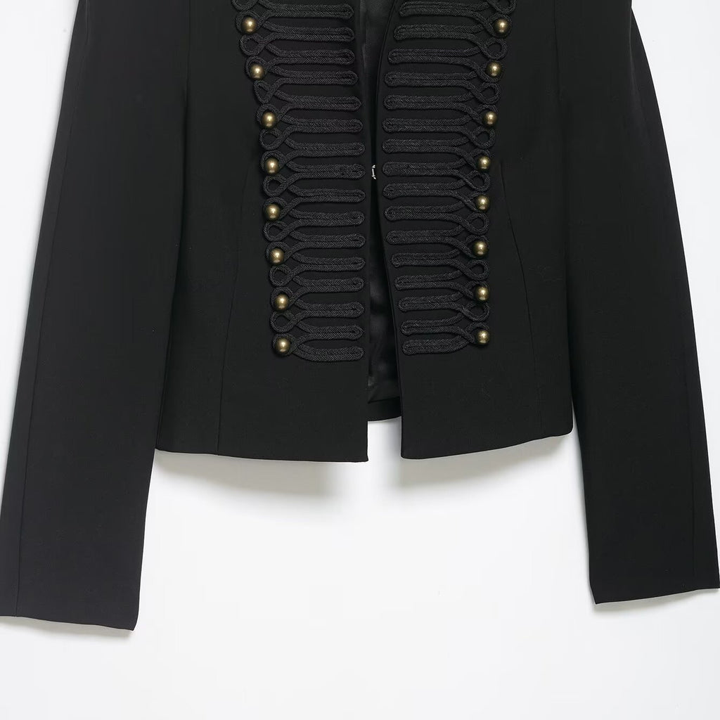 Veste Officier Noire – Éclat Déchu