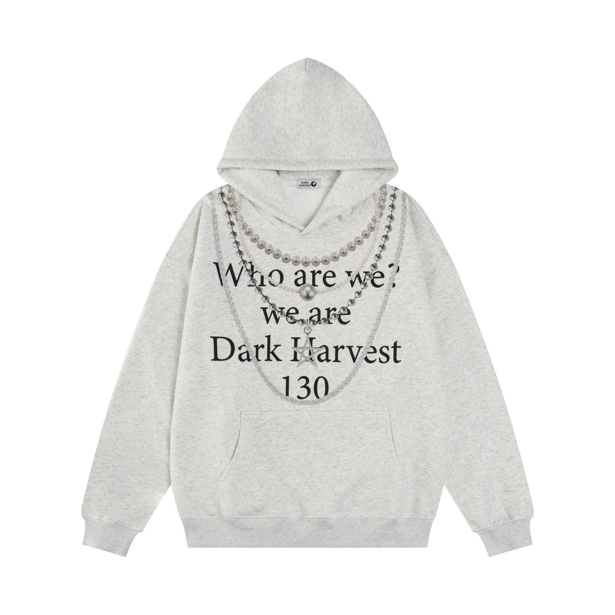 Sweat à capuche Dark Harvest – Chaînes perlées gothiques