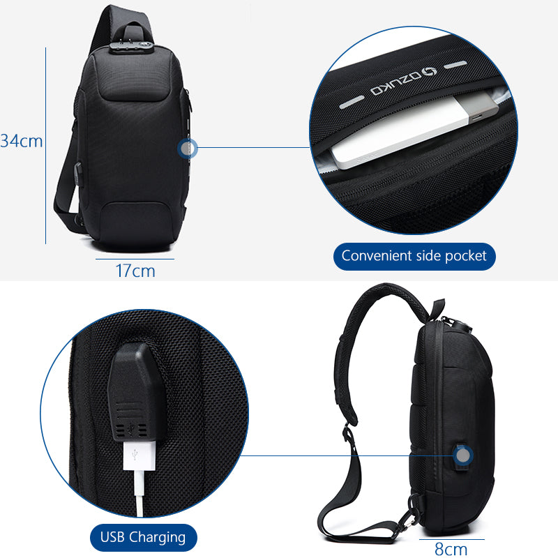 Sac Crossbody Homme Shadow Transit – Antivol & Imperméable