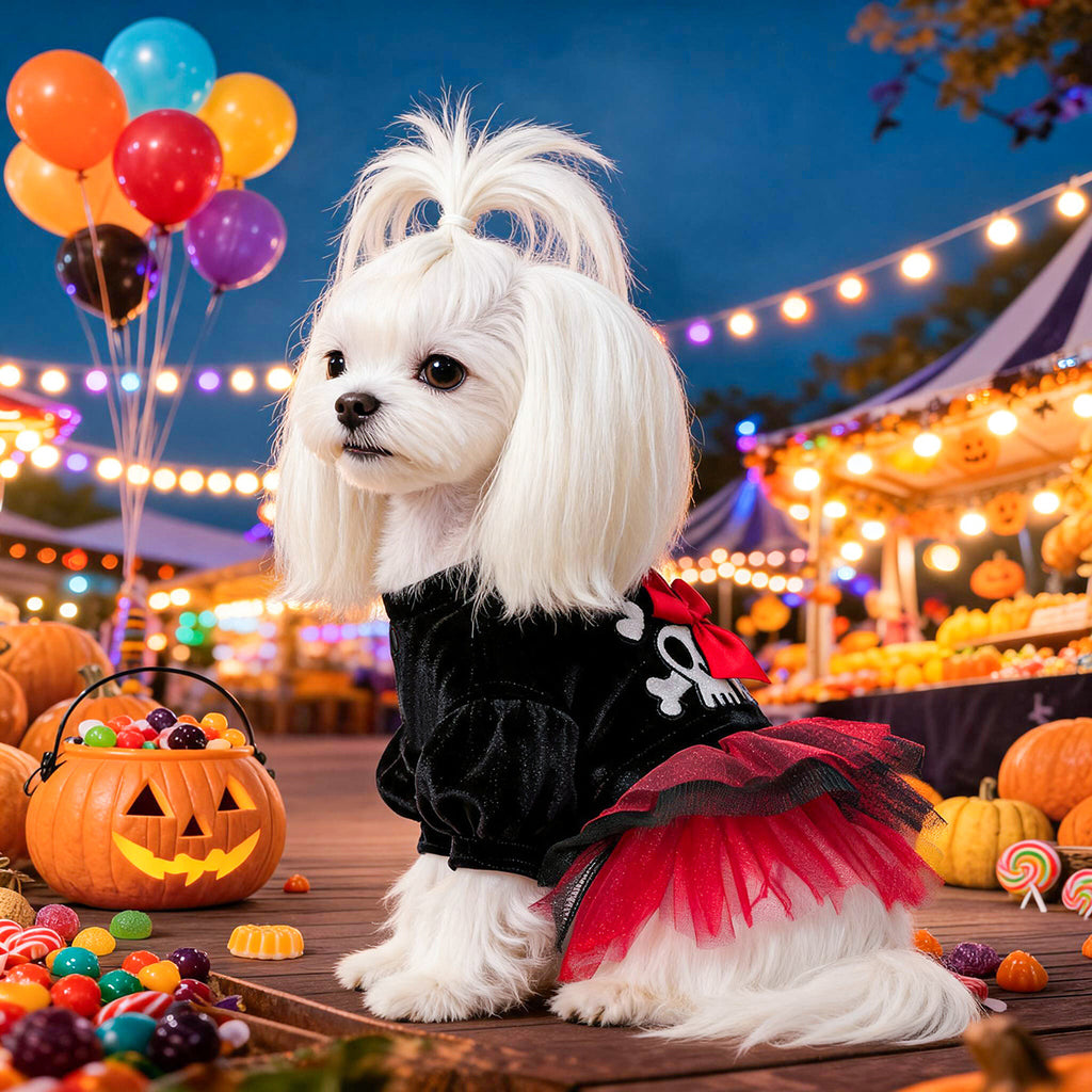 La Petite Pirate des Ombres — Robe Halloween pour Chien