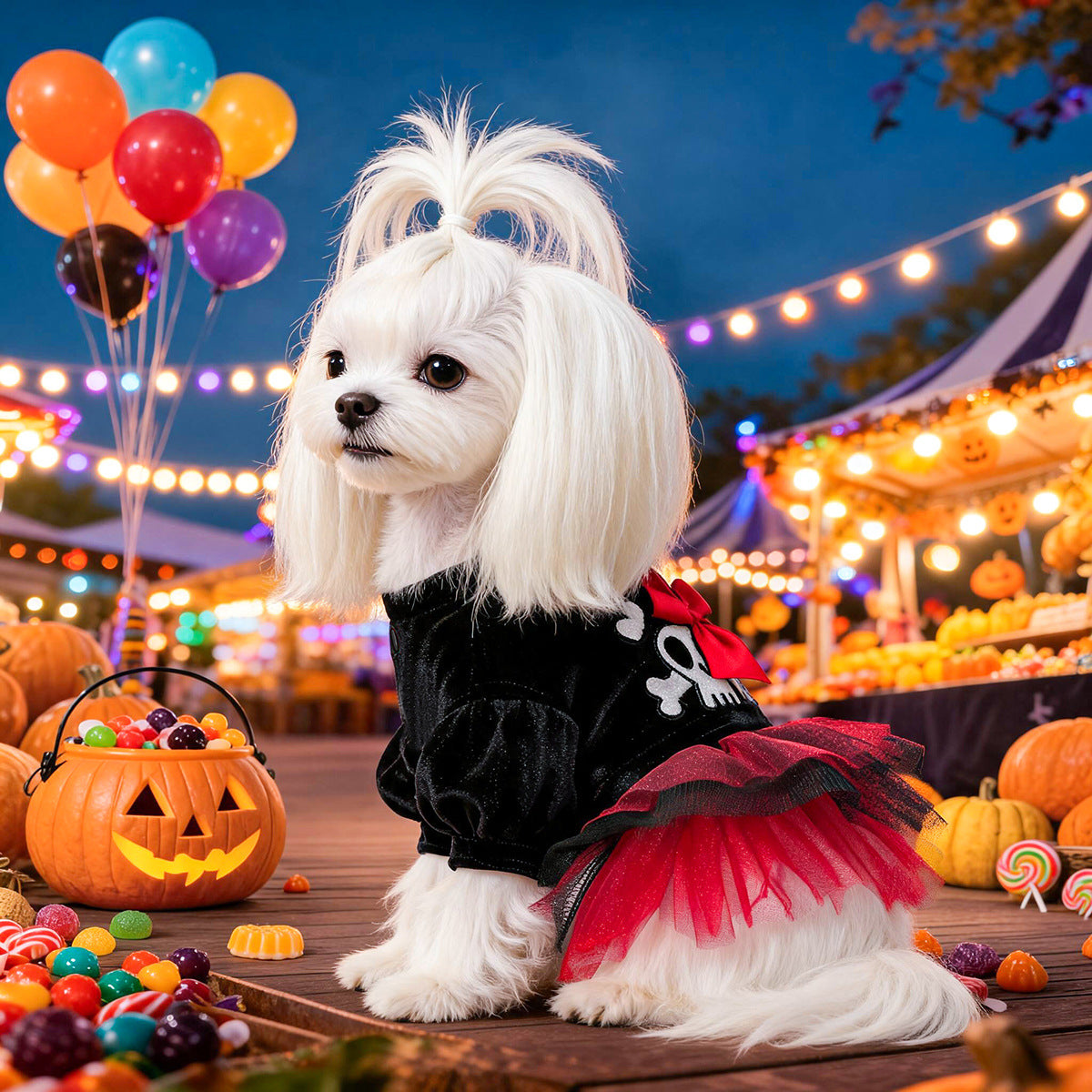 La Petite Pirate des Ombres — Robe Halloween pour Chien