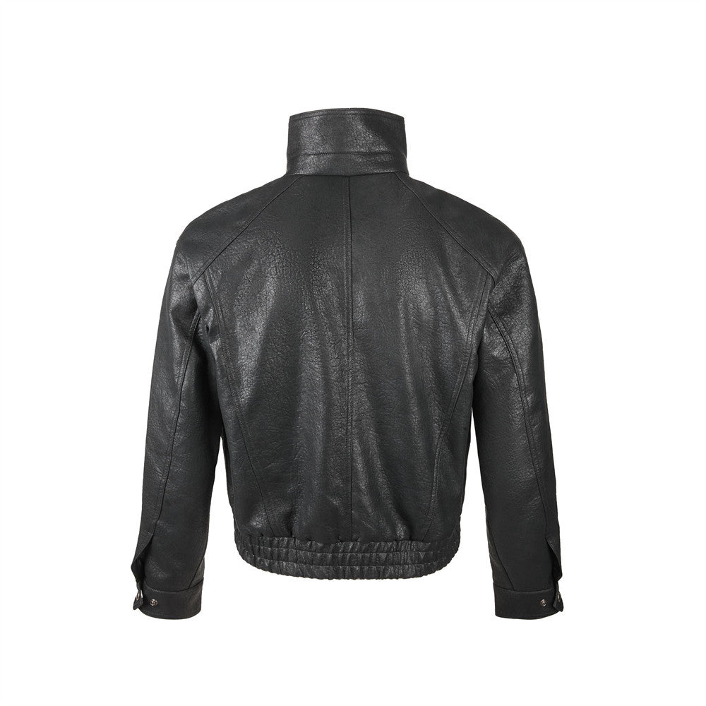 Blouson Nocturne Homme à Col Montant – Héritier des Ombres