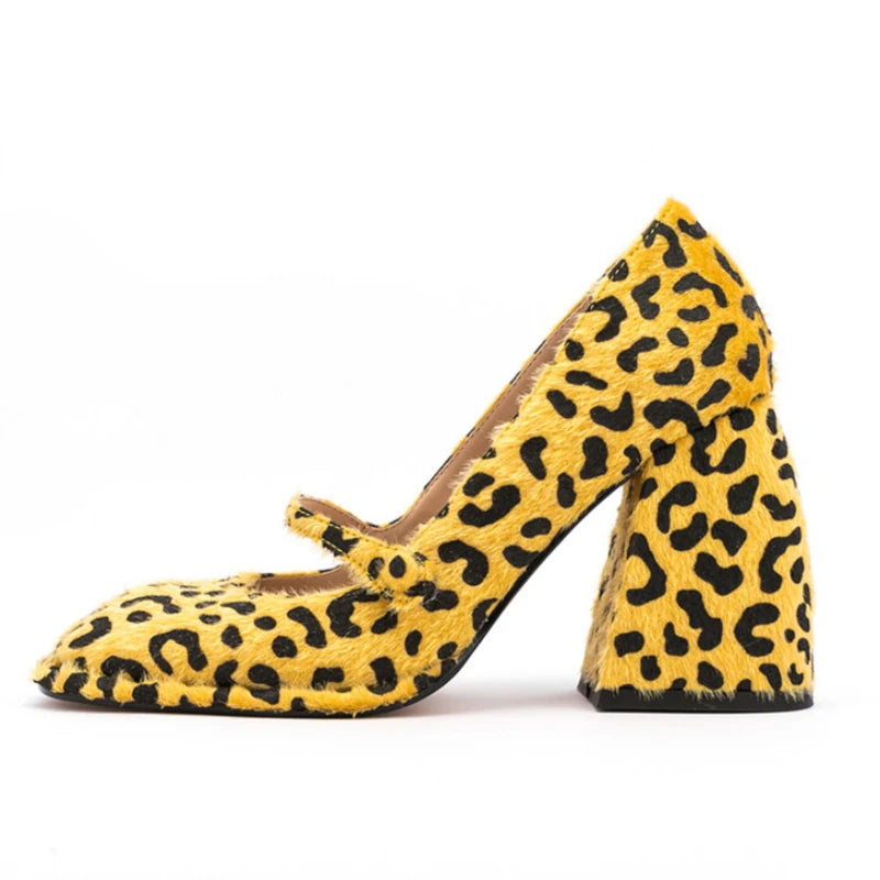 🐆 Escarpins Fauve Nocturne – Léopard à Talon Sculpté