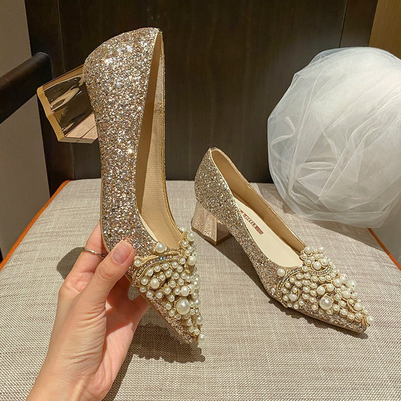 Escarpins Perles Éternelles – Souliers de Mariée Gothique