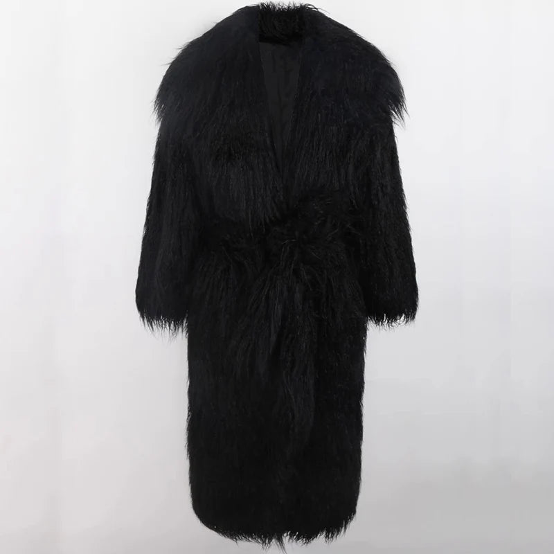 Manteau Impérial d’Hiver – Long Effet Fourrure