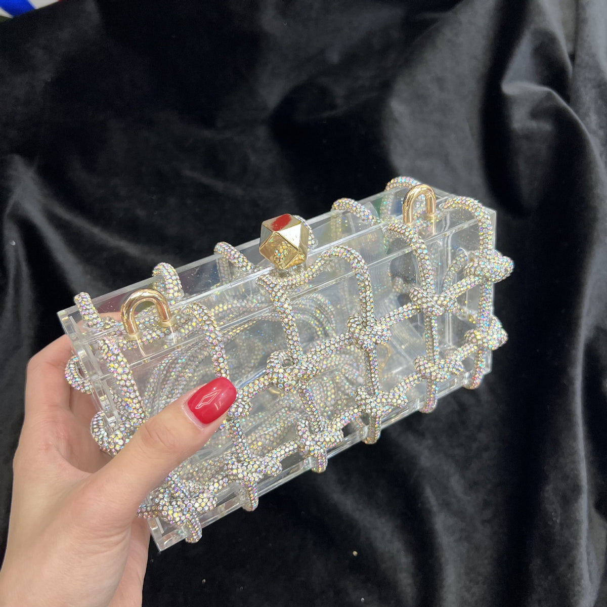 Sac Cristal des Profondeurs – Minaudière Tressée Sirène