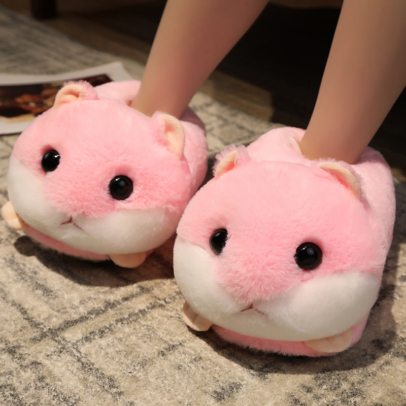 Chaussons Hamster en Peluche – Douceur Cocooning