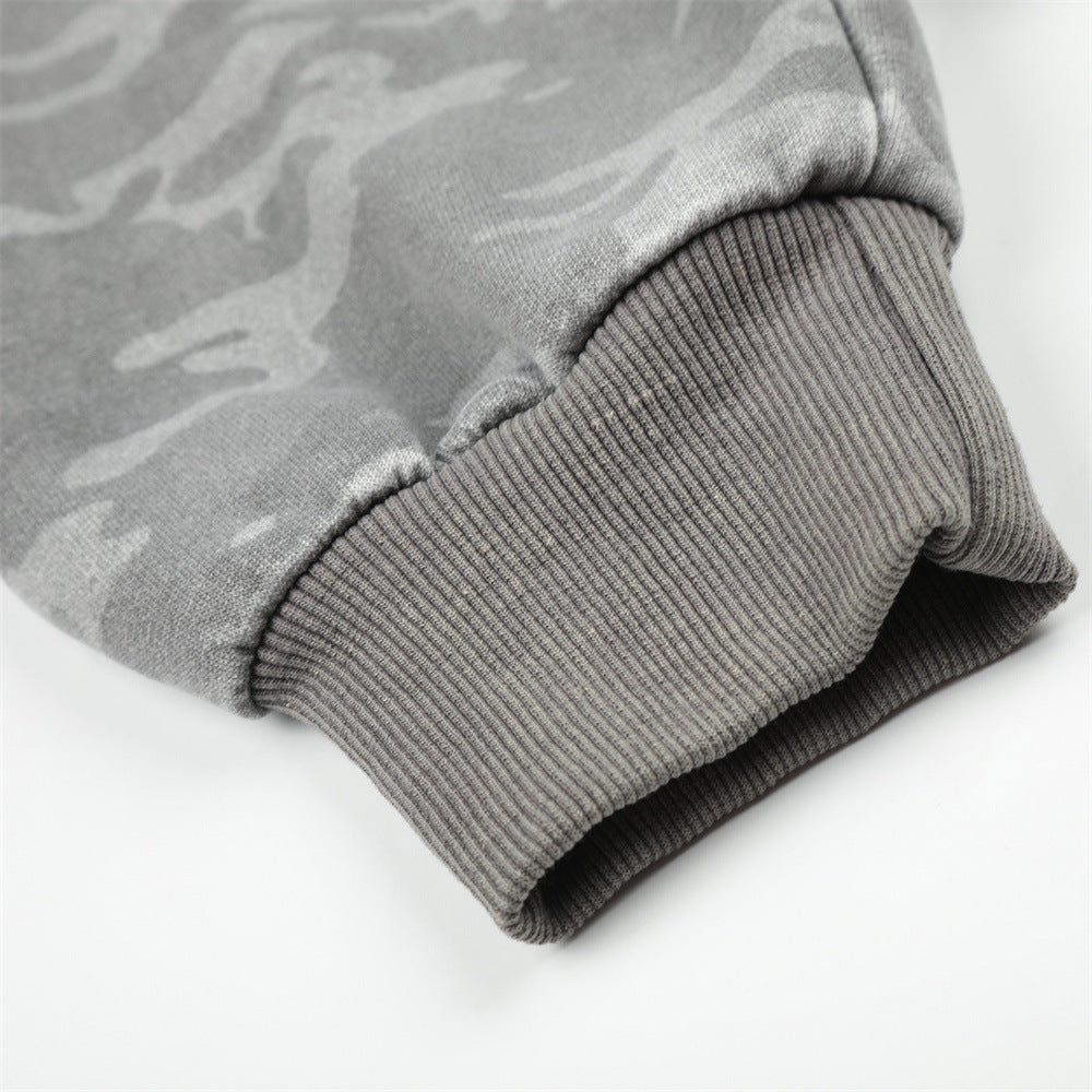 Sweat Zippé Homme Ombre Urbaine – Noir & Camouflage