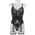 Ensemble Dentelle de Minuit – Lingerie 2 Pièces à Sequins