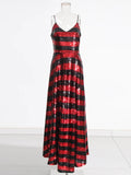 Robe longue à sequins rouge et noir – Cirque des Ombres