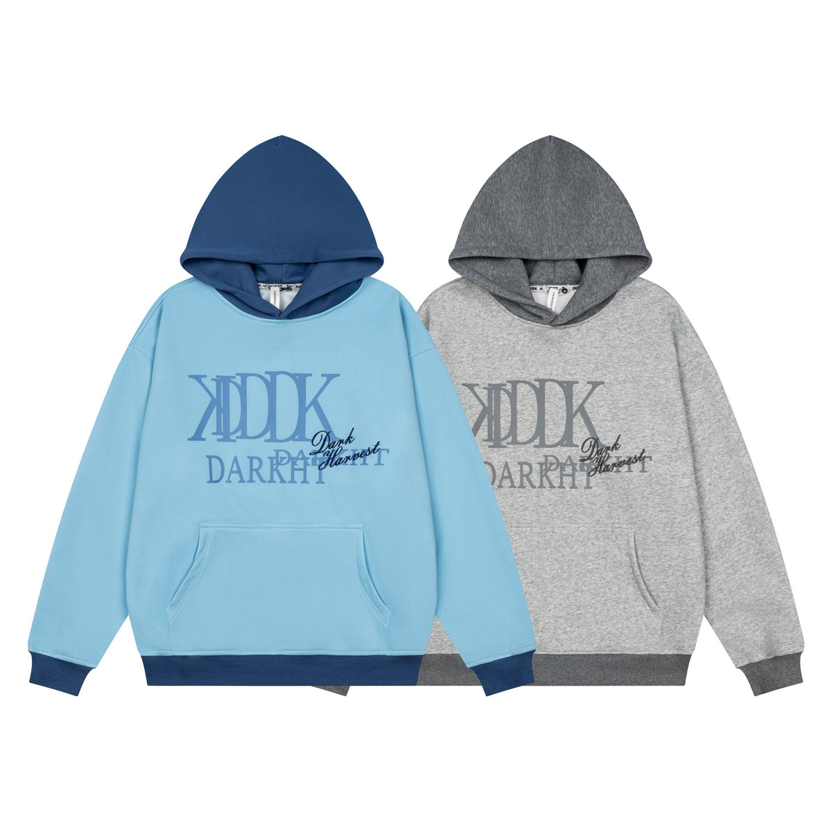 Hoodie homme imprimé – Gris ou Bleu | Les Hommes de l’ombre