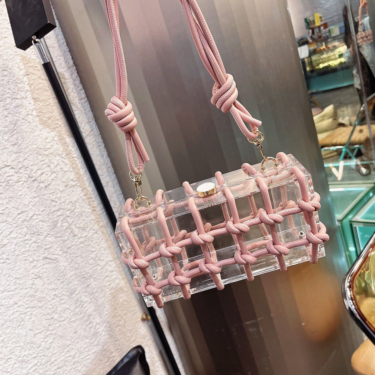 Sac Cristal des Profondeurs – Minaudière Tressée Sirène