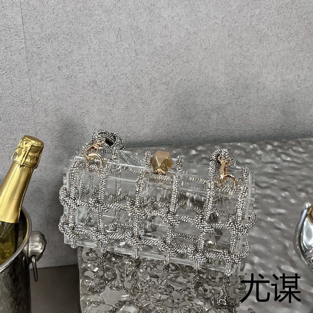 Sac Cristal des Profondeurs – Minaudière Tressée Sirène