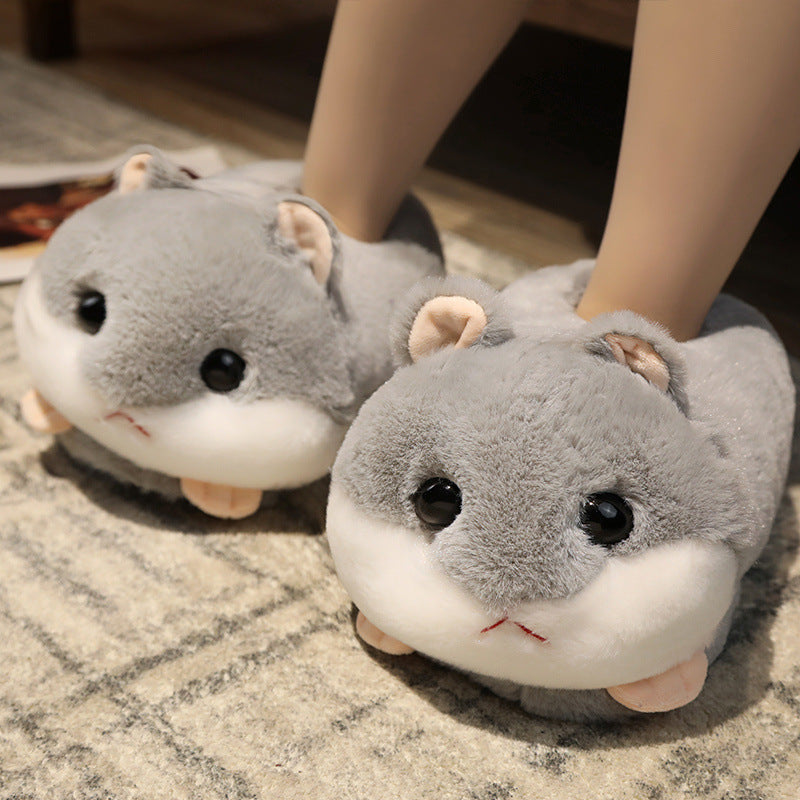 Chaussons Hamster en Peluche – Douceur Cocooning