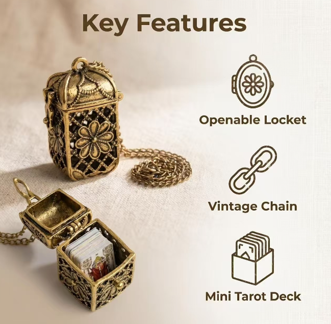 Le Tarot Secret — Collier Médaillon Mini Tarot