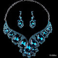 Parure des Noces Obscures — Collier & Boucles en Cristaux