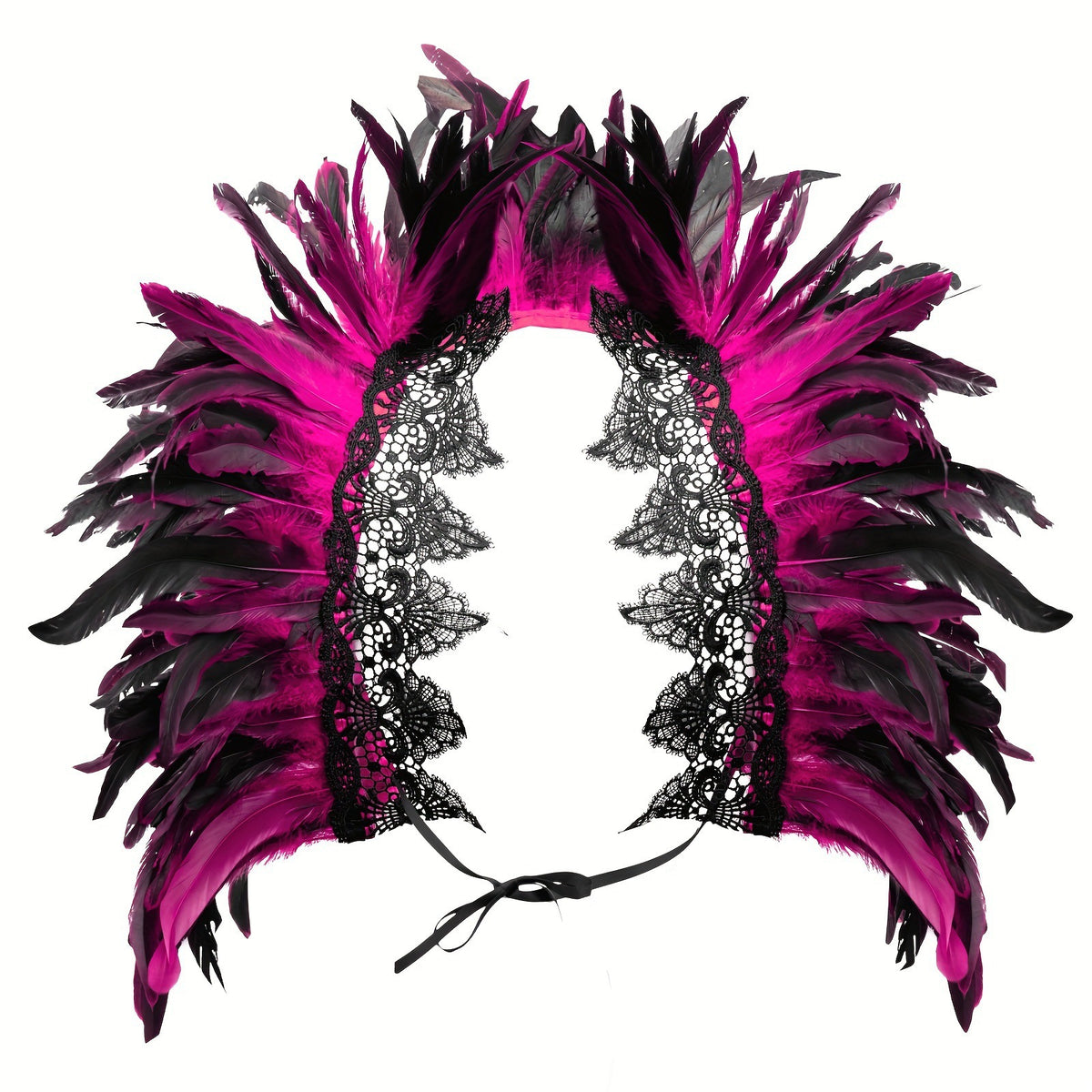 🎪 Les Plumes de la Funambule — Étole Gothique en Plumes & Dentelle