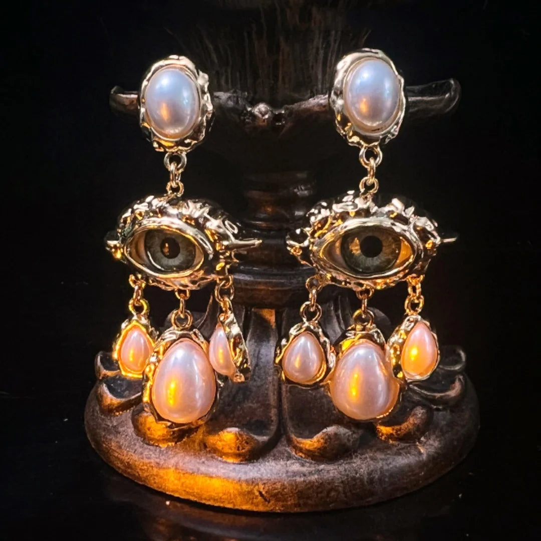 L’Œil de l’Oracle — Boucles d’Oreilles Baroques