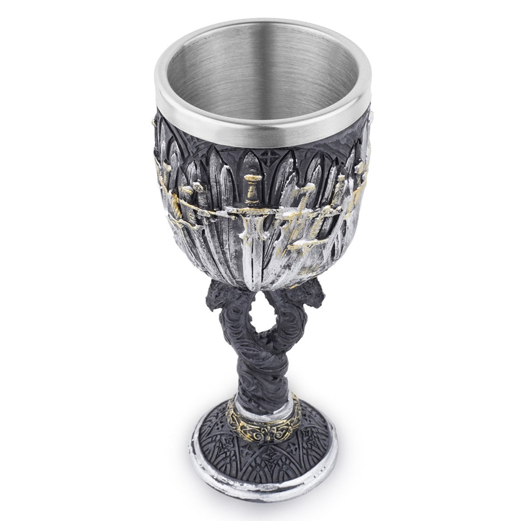 Le Calice du Royaume Gelé – Coupe Gothique aux Épées