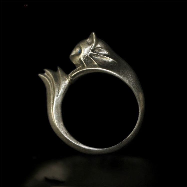 Le Familier de Salem — Bague Chat Mystique